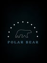 Polar bear logo on a white background Royalty Free Stock Photo