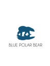 Polar bear logo on a white background Royalty Free Stock Photo