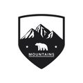 Polar bear mountain icon