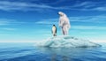 Polar bear and a penguin Royalty Free Stock Photo