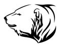Polar bear profile head vector design Royalty Free Stock Photo