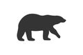 Polar bear silhouette. Simple icon. Flat style element for graphic design. Vector EPS10 illustration. Royalty Free Stock Photo