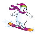 Polar Bear Snowboarding