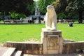 Polar bear statue in Jardin Darcy at Dijon, France