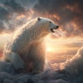 Polar bear threatened by climate change and global warming