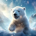 Polar bear Ursus months old Royalty Free Stock Photo