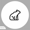 Polar bear vector icon sign symbol Royalty Free Stock Photo