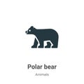 Polar bear vector icon on white background. Flat vector polar bear icon symbol sign from modern animals collection for mobile Royalty Free Stock Photo