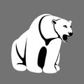 Polar bear vector illustration Flat Royalty Free Stock Photo