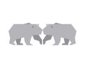 Polar bears animals silhouette icons Royalty Free Stock Photo