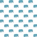 Polar bears animals silhouette patterns Royalty Free Stock Photo