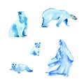 Polar bears and floe Royalty Free Stock Photo