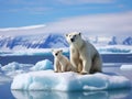 Polar bears on iceberg Royalty Free Stock Photo