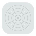 Polar, circular grid, mesh. Pie chart, graph element