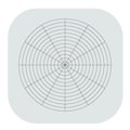 Polar, circular grid, mesh. Pie chart, graph element