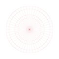 Polar coordinate circular grid isolated on white background. 360 degrees scale. Blank polar graph paper. Vector Royalty Free Stock Photo