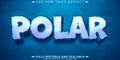 Polar editable text effect, ice and frozen text style Royalty Free Stock Photo