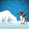 polar habitat related icons image Royalty Free Stock Photo