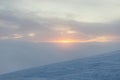 Polar night. Sun gets close to the horizon, but not rise