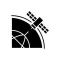 Polar Satellite black glyph icon