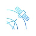 Polar Satellite gradient linear vector icon