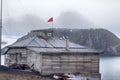 Polar stations in Arctic founded in 1928. Wooden houses Royalty Free Stock Photo