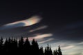Polar stratospheric cloud at dawn Royalty Free Stock Photo