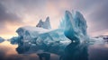 polar tabular icebergs landscape