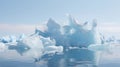 polar tabular icebergs landscape