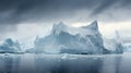 polar tabular icebergs landscape