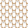 Polar white bear seamless art simple pattern Royalty Free Stock Photo
