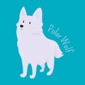 Polar Wolf. Child fun pattern icon. Royalty Free Stock Photo