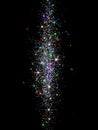 Polarization pearl glittering stars dust trail background