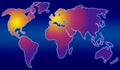 Polarized world map Royalty Free Stock Photo