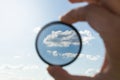 Polarizing filter for camera Royalty Free Stock Photo