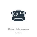 Polaroid camera icon vector. Trendy flat polaroid camera icon from hardware collection isolated on white background. Vector
