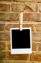 Polaroid on a Clotheline Royalty Free Stock Photo
