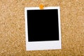 Polaroid on Corkboard Royalty Free Stock Photo