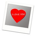 Polaroid frame with love Royalty Free Stock Photo