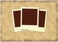 Polaroid frame at vintage background Royalty Free Stock Photo