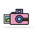 Polaroid Instant Camera Icon Vector Design Royalty Free Stock Photo