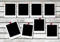 Polaroid pattern for photo frames with background texture