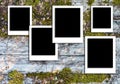 Polaroid pattern for photo frames with background texture