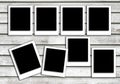 Polaroid pattern for photo frames with background texture