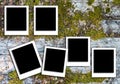 Polaroid pattern for photo frames with background texture