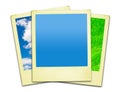 Polaroid Photos (clipping paths included) Royalty Free Stock Photo