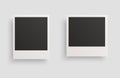 Polaroid square photo frames with shadows isolated on a white background. Vector illustration