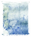 Polaroid Transfer Blue Background Royalty Free Stock Photo