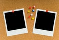Polaroids on Corkboard Royalty Free Stock Photo