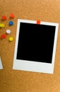 Polaroids on Corkboard Royalty Free Stock Photo